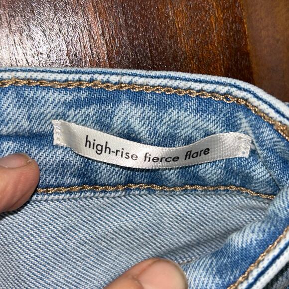 Wrangler high rise fierce Flare Jean Womens 6 x 32 Stretch concert western light - Picture 5 of 10